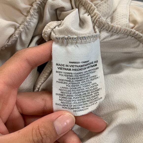 Nike Shorts Women M Medium Ivory White Tempo Drawstring Moisture Wicking Running - Picture 9 of 13